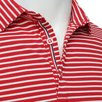 Desert Horizon Polo Shirts // Red + White (L)