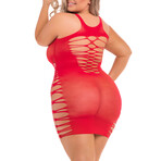 Back 2 Basixxx Hi Neck Dress// Plus Size // Red