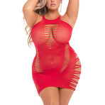 Back 2 Basixxx Hi Neck Dress// Plus Size // Red