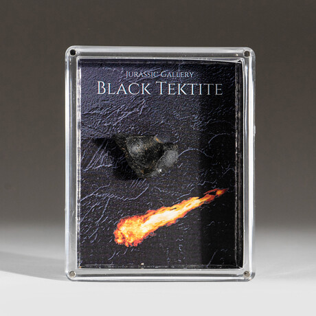 Black Tektite in Acrylic Display Box