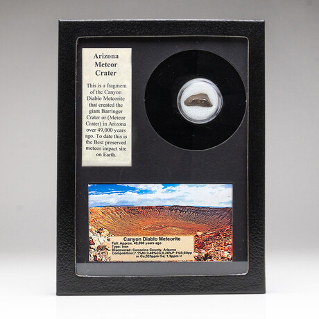 Canyon Diablo Meteorite Crater in Display Box