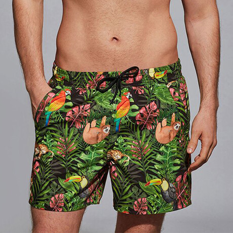 Jungle Swim Trunks // Green (XS)