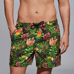 Jungle Swim Trunks // Green (S)