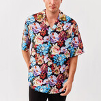Floral Button Down Shirt // Multicolor (XL)