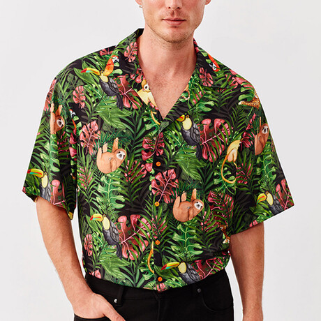 Jungle Button Down Shirt // Green (XS)