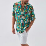 Fruit-Forward Button Down Shirt // Mint (S)