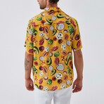 Fruit-Forward Button Down Shirt // Yellow (M)