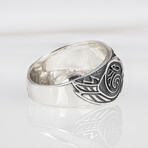 Silver Ring with Sleipnir and Ravens (10)