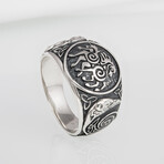 Silver Ring with Sleipnir and Ravens (10)