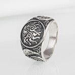 Silver Ring with Sleipnir and Ravens (10)