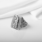 Odin's Ravens Huginn and Muninn Silver Ring (11.5)