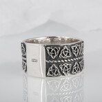 Silver Celtic Ring with Triquetra Symbols (10)