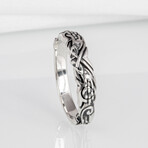 Viking Ravens + Ancient Ornament Ring // Silver (6)