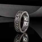 Ring with Norse Ornament // Silver (6)