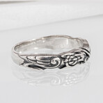 Viking Ravens + Ancient Ornament Ring // Silver (6)