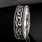 Ring with Norse Ornament // Silver (6)