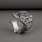 Silver Ring with Helmet and Shield (8)