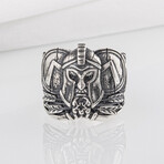 Silver Ring with Helmet and Shield (8)