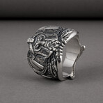 Silver Ring with Helmet and Shield (8)