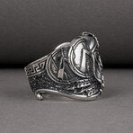 Silver Ring with Helmet and Shield (8)