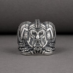 Silver Ring with Helmet and Shield (8)