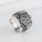 Silver Ring with Helmet and Shield (8)