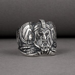 Silver Ring with Helmet and Shield (8)