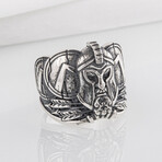 Silver Ring with Helmet and Shield (8)