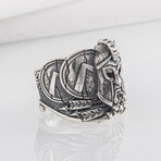 Silver Ring with Helmet and Shield (8)
