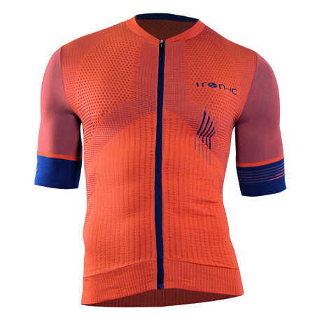 Iron-Ic // T-Shirt SS Bike Hero 1.0 // Orange + Gray (S-M)