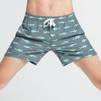 5" Swim Trunks // 4 Way Stretch // Gray Shark (M)