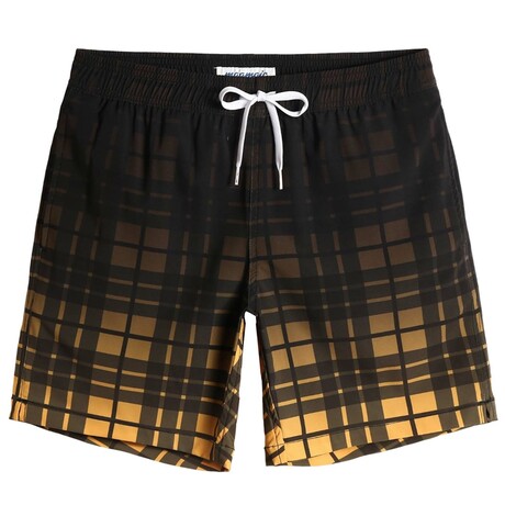 7" Swim Trunks // Stretch // Plaid Yellow (XS)