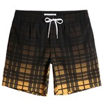 7" Swim Trunks // Stretch // Plaid Yellow (M)