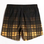 7" Swim Trunks // Stretch // Plaid Yellow (M)