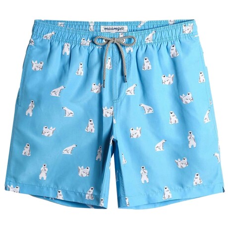 7" Swim Trunks // Blue Polar Bear (XS)