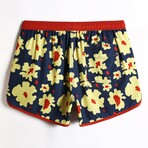 4.5" Swim Trunks // Vintage Stretch // Omelets Flower (XS)