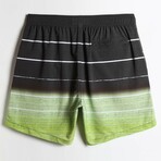 7" Swim Trunks // Stretch // Gray Green Stripe (XS)