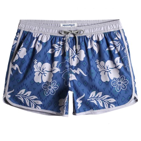 4.5" Swim Trunks // Vintage Stretch // Icy Floral (XS)