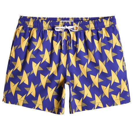 5.5" Swim Trunks // Stretch // Blue Star (XS)