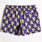 5.5" Swim Trunks // Stretch // Blue Star (L)