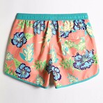 4.5" Swim Trunks // Vintage Bluebird Hibiscus (L)