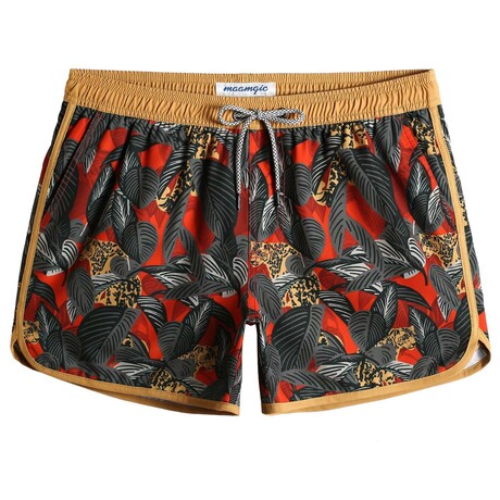 4.5" Swim Trunks // Vintage Stretch // Leopard Infested (XS)