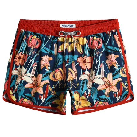 4.5" Swim Trunks // Vintage Stretch // Lily Bouquet (XS)