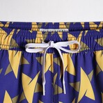 5.5" Swim Trunks // Stretch // Blue Star (L)