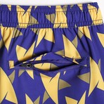 5.5" Swim Trunks // Stretch // Blue Star (L)