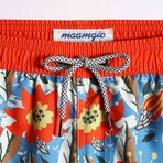 4.5" Swim Trunks // Vintage Sea Of Flowers (M)