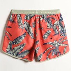 4.5" Swim Trunks // Vintage Banana Leaves (XL)