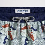 4.5" Swim Trunks // Vintage Classical Flowers (XS)