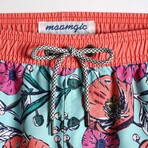 4.5" Swim Trunks // Vintage Budding Flowers (XL)