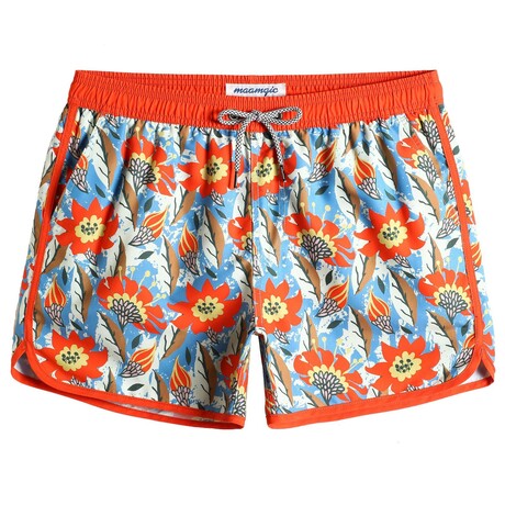 4.5" Swim Trunks // Vintage Sea Of Flowers (XS)